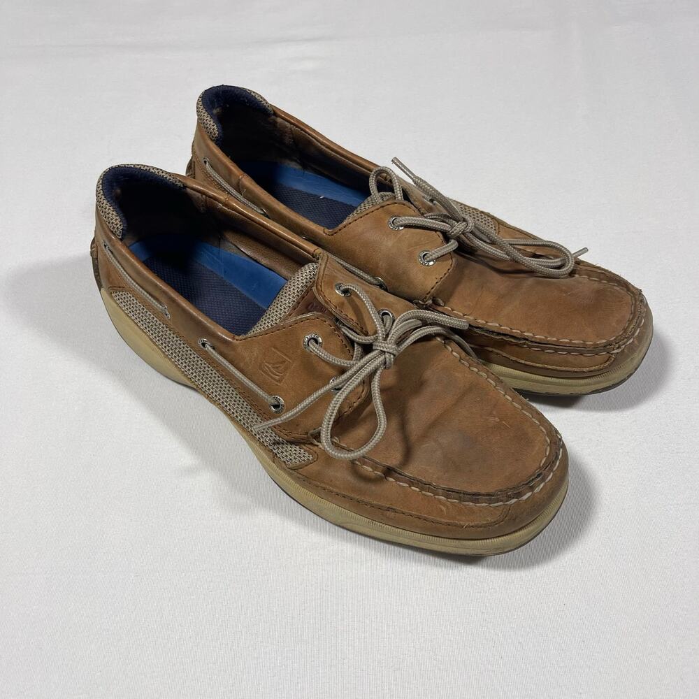 Sperry Top-Sider Billfish 2-Eye Boat Shoes Men’s 12M Tan Leather